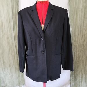 Jacklyn Smith Black Linen Vintage Long Sleeve Button Size M